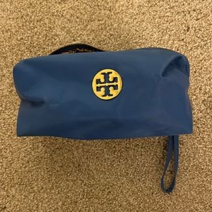 Blue cosmetic bag